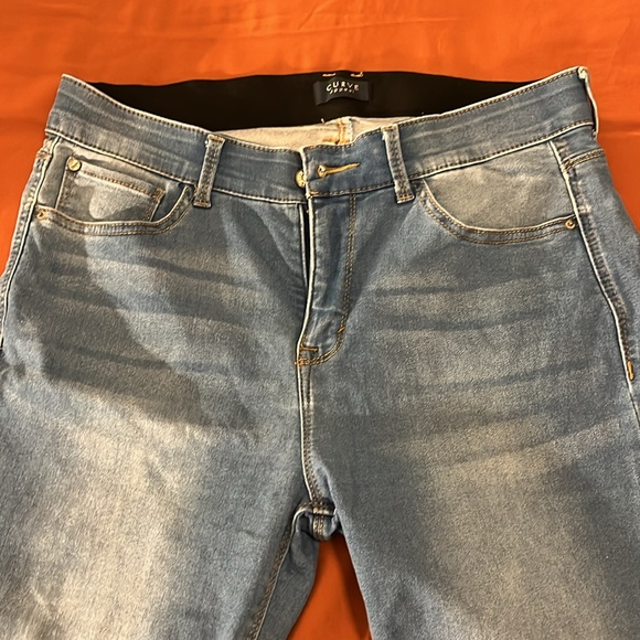 Curve Appeal Skinny/Straight Elastic Waistband Jeans size 10/30 MidRise/HighRise - Picture 2 of 6